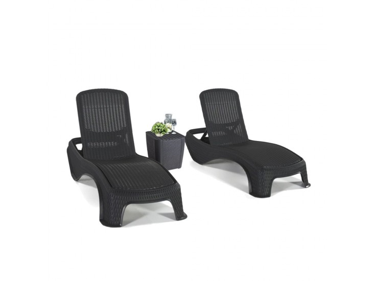 Atlantic duo kerti nyugágy set Luzon asztallal grafit