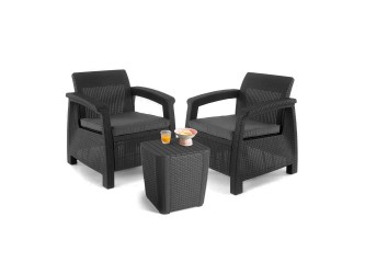 Corfu duo kerti bútor garnitúra luzon asztallal grafit