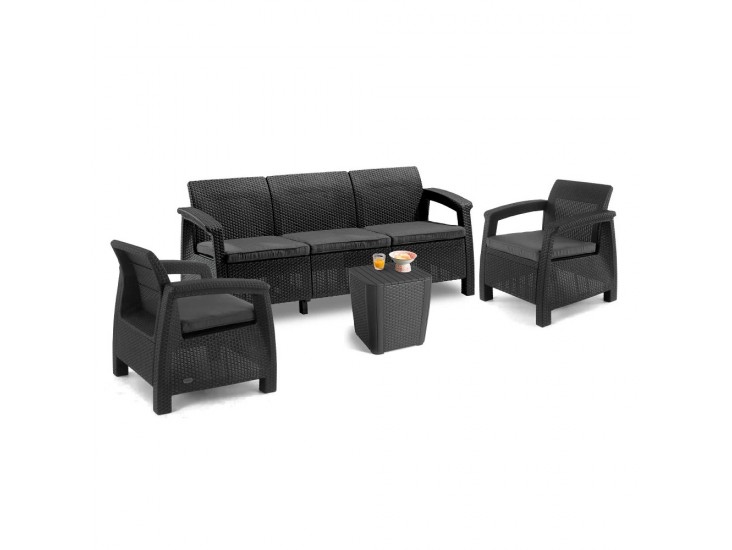 Corfu love max duo kerti bútor garnitúra luzon asztallal grafit