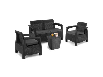 Corfu love duo kerti bútor garnitúra luzon asztallal grafit