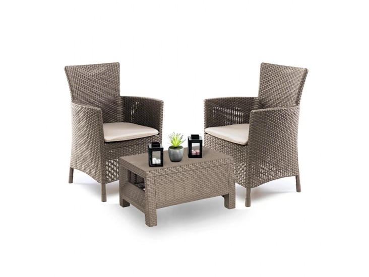 Corowa balcony kerti bútor garnitúra szett cappuccino