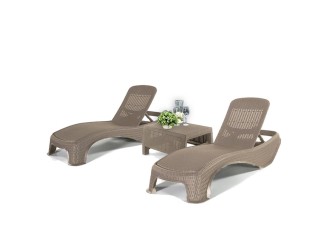 Atlantic duo kerti nyugágy set Corfu asztallal cappuccino