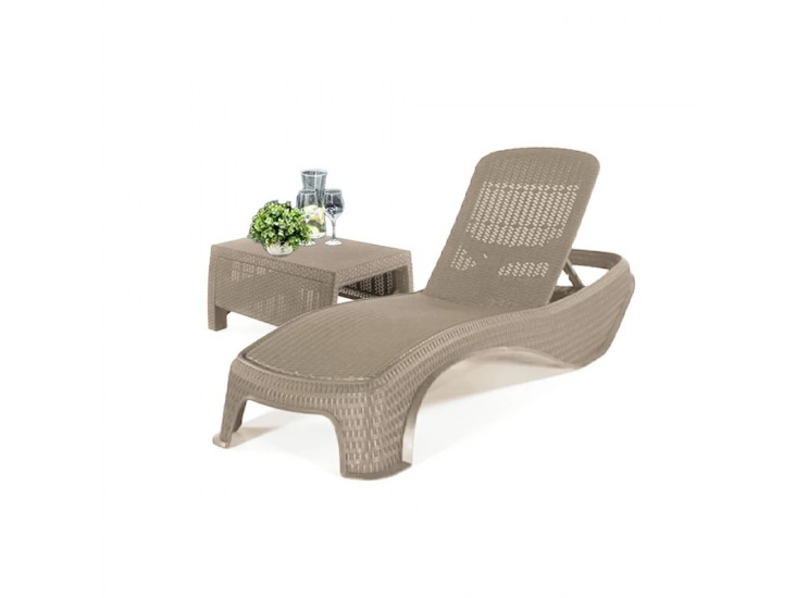 Atlantic kerti nyugágy set Corfu asztallal cappuccino
