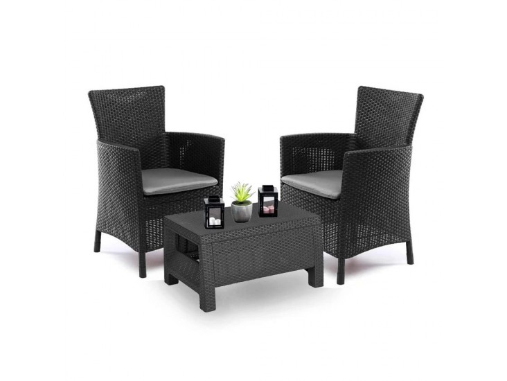 Corowa balcony kerti bútor garnitúra szett grafit