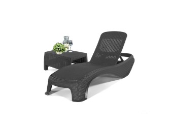 Atlantic kerti nyugágy set Corfu asztallal grafit