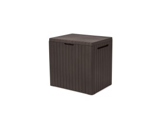 City műanyag kerti tároló 113L barna