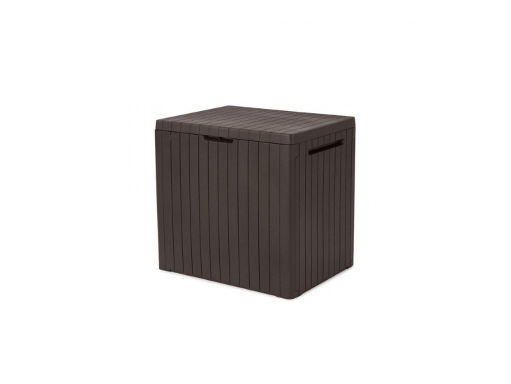 City műanyag kerti tároló 113L barna