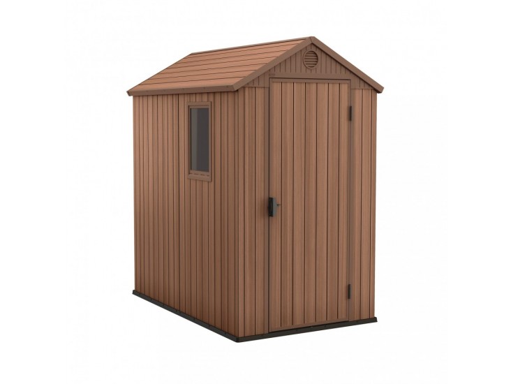 Darwin 4x6 műanyag kerti ház barna színben