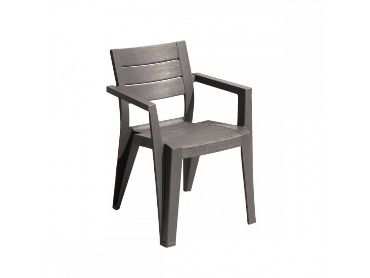 Julie kartámaszos műanyag kerti szék capuccino