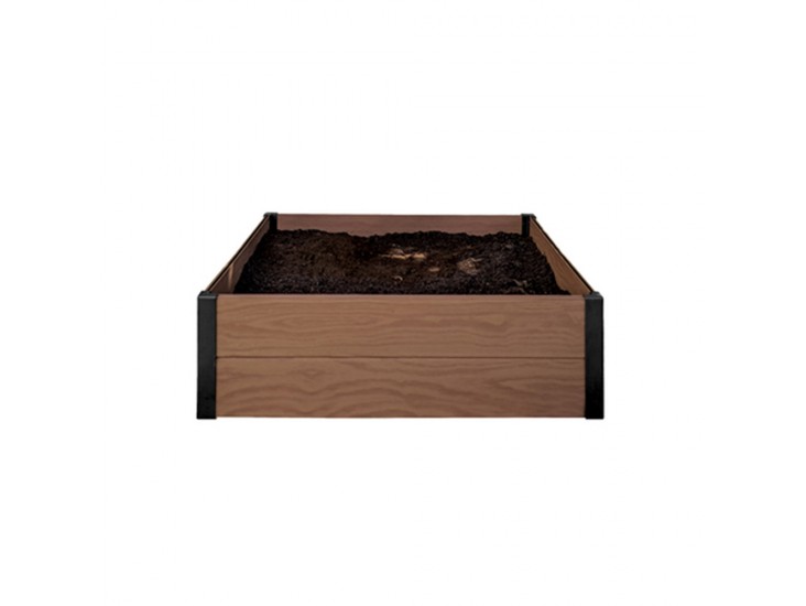 Maple szögletes virágágyás barna