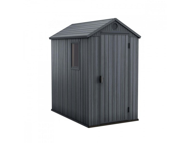 Darwin 4x6 műanyag kerti ház szürke