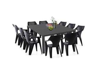 Julante II 10 személyes kerti bútor garnitúra szett grafit