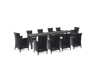 Juowa 10 személyes kerti bútor garnitúra szett grafit