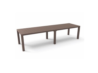 Julie dupla műanyag kerti asztal cappuccino