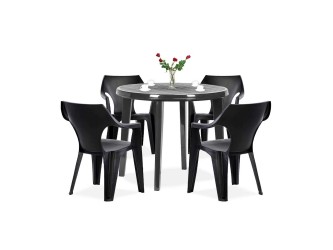 Lisante 4+1 kerti bútor garnitúra szett grafit