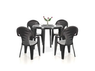 Lisbon 4+1 kerti bútor garnitúra szett grafit