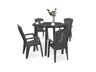 Lisorini 4+1 kerti bútor garnitúra szett grafit