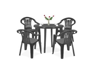 Malisa 4+1 kerti bútor garnitúra szett grafit