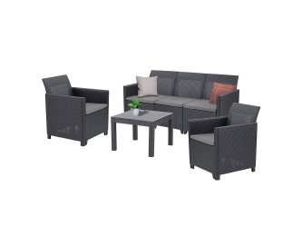 Claire VI 5 személyes kerti bútor garnitúra orlando asztallal grafit