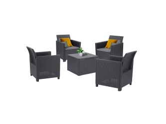 Claire II 4 személyes kerti bútor garnitúra grafit