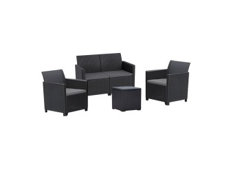 Claire IV 4 személyes kerti bútor garnitúra vigo tárolós asztallal grafit