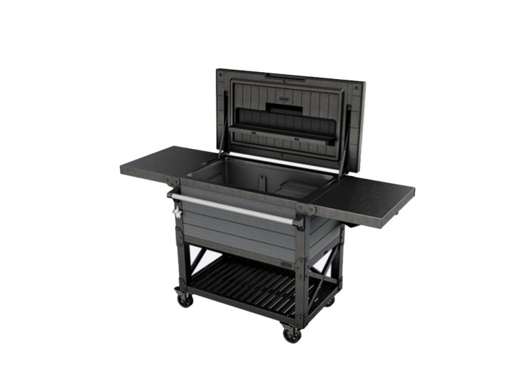Patio cooler & Beverage cart grill asztal szürke