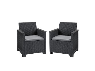 Elodie duo set fotelek grafit