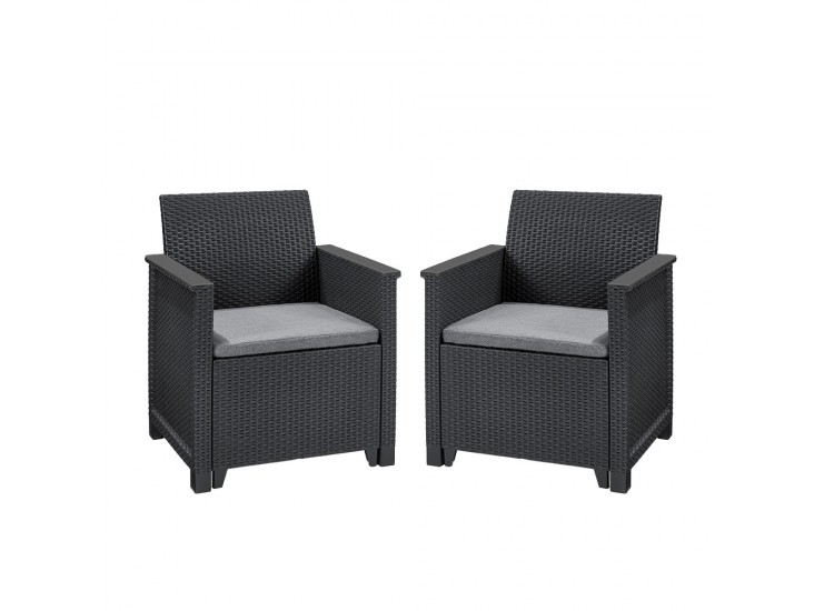 Elodie duo set fotelek grafit