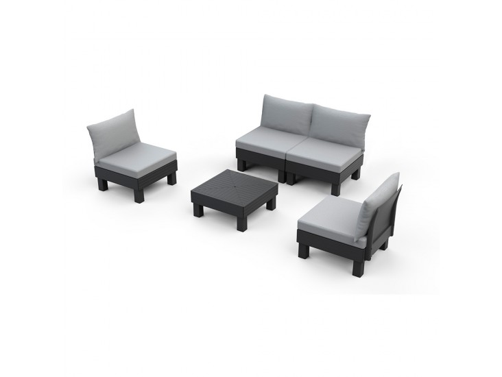 Elements III 4 személyes kerti bútor garnitúra grafit