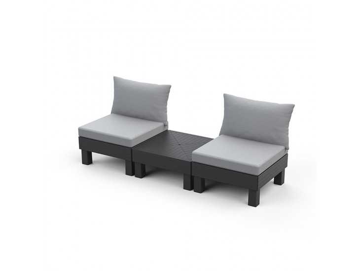 Elements balkon kerti bútor szett grafit