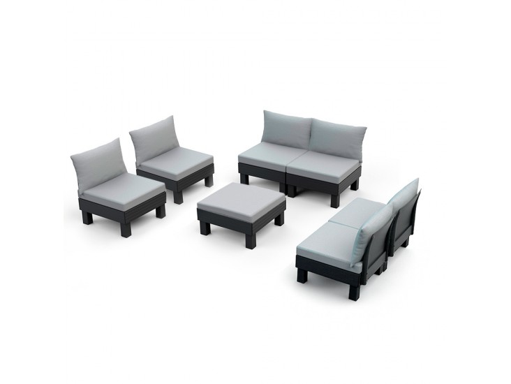 Elements IV 6 személyes kerti bútor garnitúra grafit
