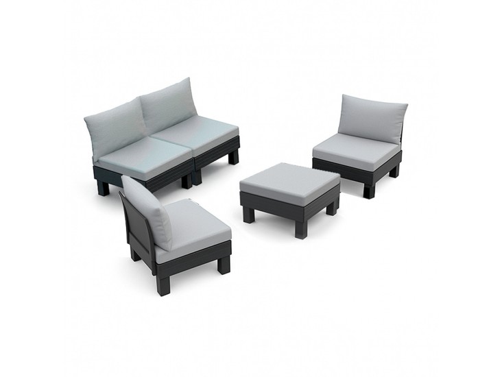 Elements IV 4 személyes kerti bútor garnitúra grafit