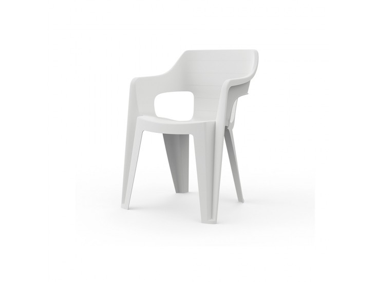 Bilboa Iowback műanyag kartámaszos kerti szék fehér