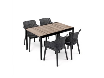 Romen 4+1 kerti bútor garnitúra szett kőris-grafit