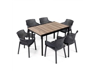 Romen 6+1 kerti bútor garnitúra szett kőris-grafit