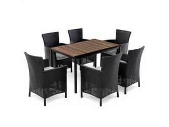 Nadia 6+1 kerti bútor garnitúra szett dió-grafit