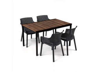 Romen 4+1 kerti bútor garnitúra szett dió-grafit