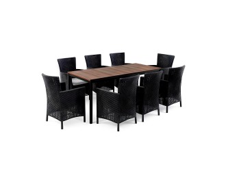 Nadia Large 8+1 kerti bútor garnitúra szett dió-grafit