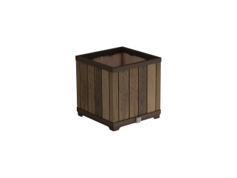 Deco szögletes műanyag virágláda 61 L dió