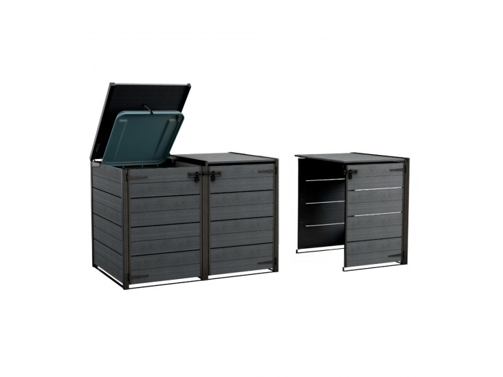 Hide away kültéri szemetes tároló - kiegészító elem 240 L szürke