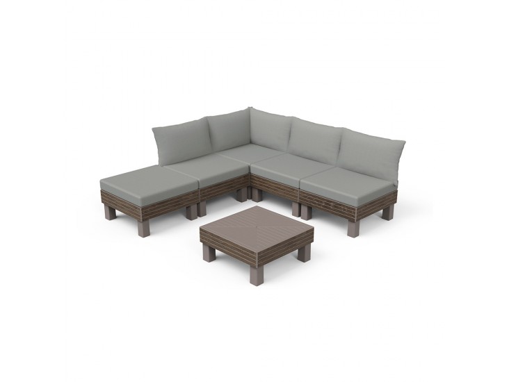 Elements full kerti bútor szett dió-zöld