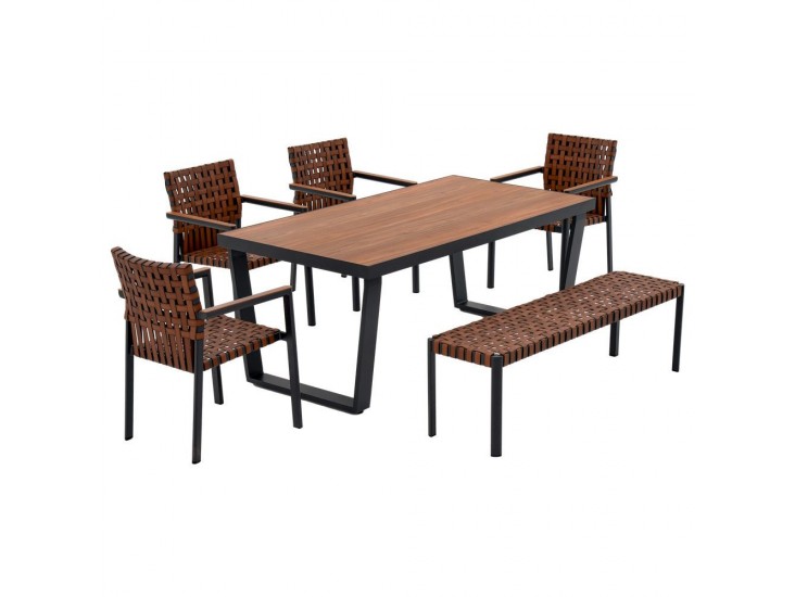 TEXAS kerti bútor készlet paddal és nagy asztallal