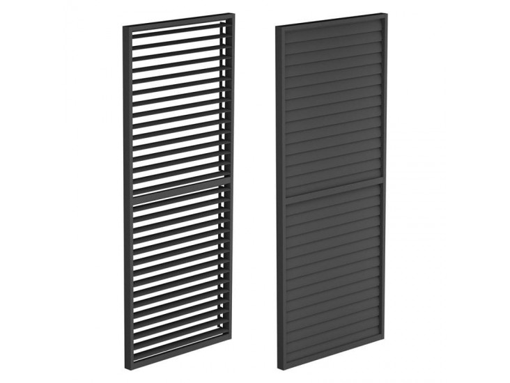 LUXE Lamellás oldalpanel (R) 90x218cm 3 m-ig antracit