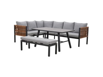 Texas 8 személyes sarok kerti bútor garnitúra