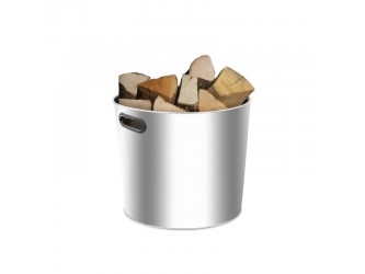 Rozsdamentes kosár tűzifának