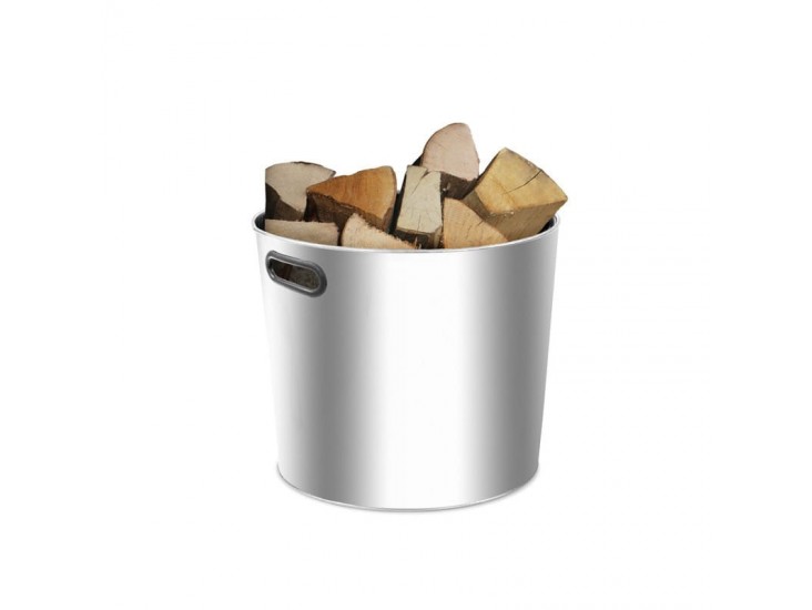 Rozsdamentes kosár tűzifának