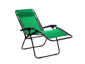 Delux összecsukható zöld nyugágy párnával