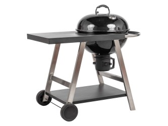 MIR709 Faszenes grill polccal és kerekekkel 56 cm