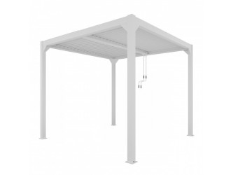 LUXE pergola 4x4m fehér LED világítással