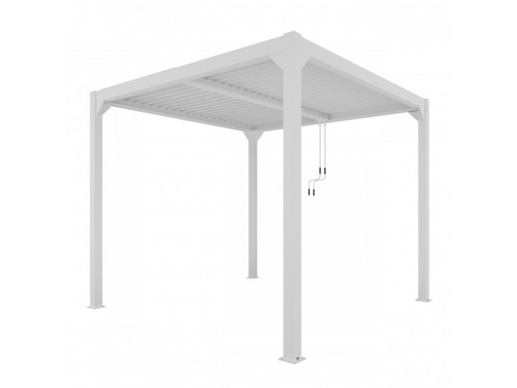 LUXE pergola 4x4m fehér LED világítással